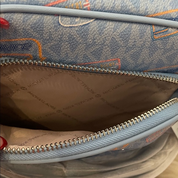 Michael Kors Blue Graphic Messenger Bag - Picture 7 of 9